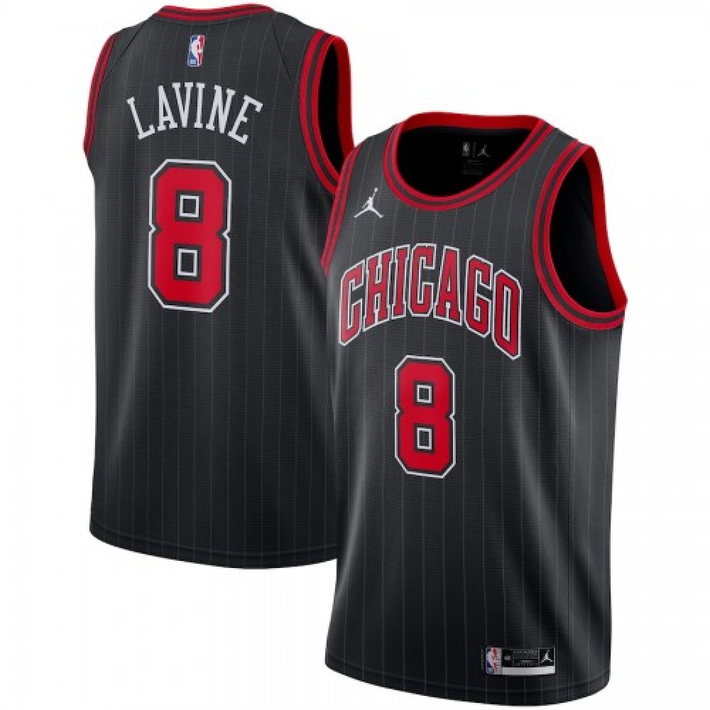 Men's Chicago Bulls Zach LaVine #8 Jordan Black 2020/21 Swingman Jersey - Statement Edition-Pro Kit Vault | Brand New 26/27 Sports Jerseys